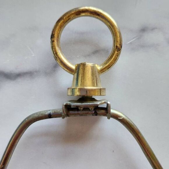 2 lamp shade golden harp 11" gold arch metal bracket - Picture 2 of 4